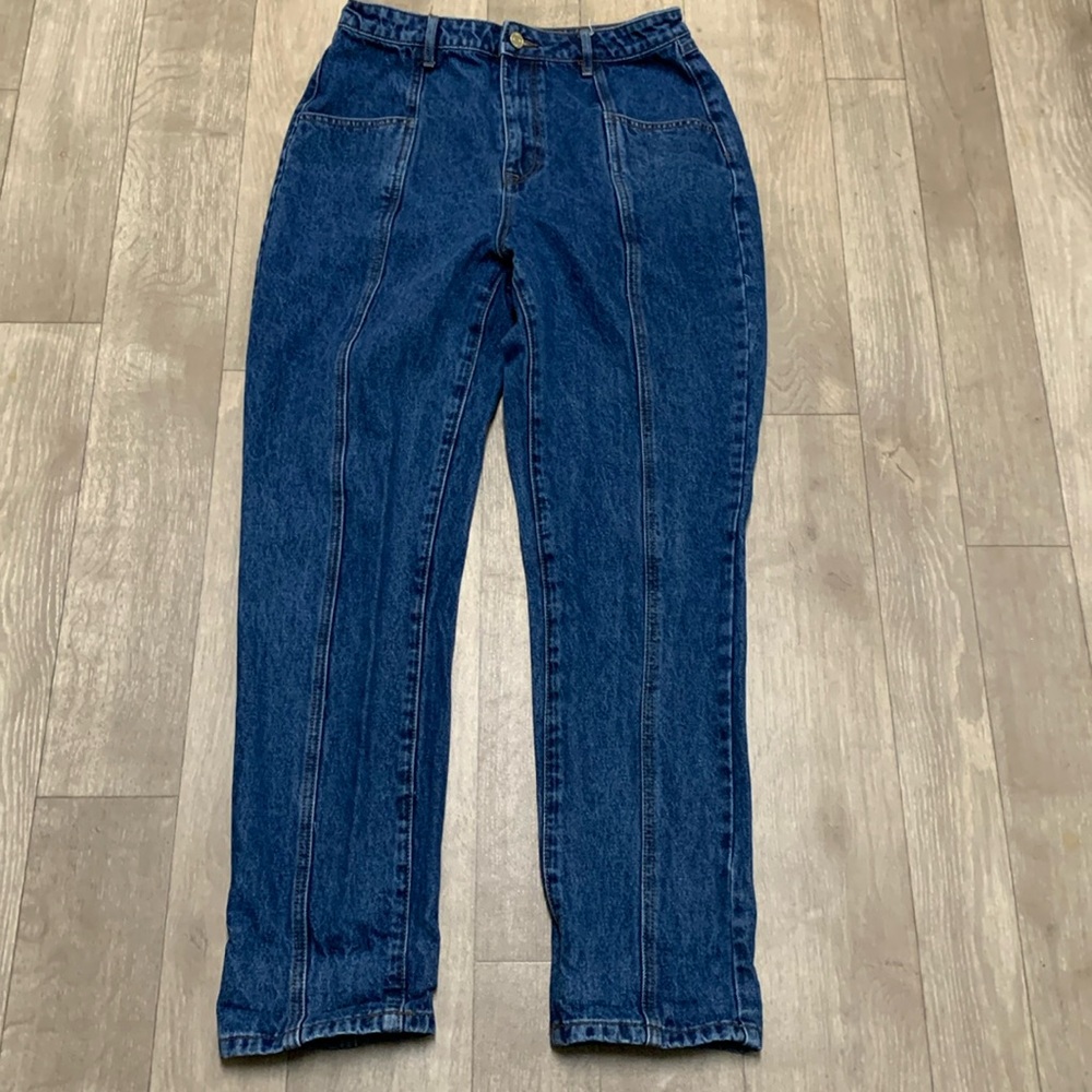 Womens MissGuided‎ High Rise Curvy Tapered Denim Slightly Baggy Jeans